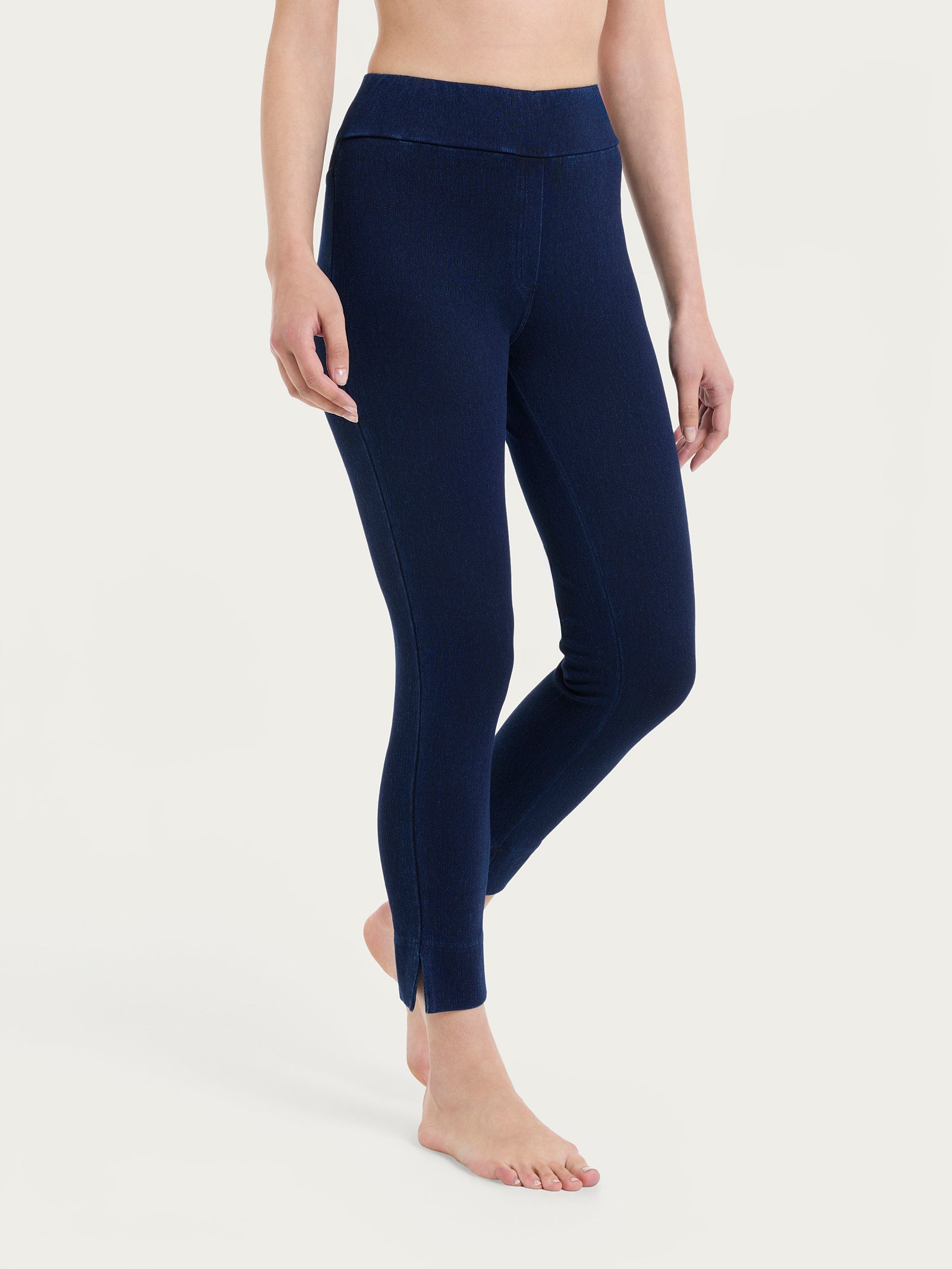 beYOUtiful Homewear – Leggings capri in maglia denim Blu Donna - Ragno
