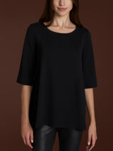 beYOUtiful Homewear – Maglietta con manica 3/4 in cotone elasticizzato  Neri Donna - Ragno