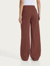 Pantalone ampio con tasche e risvolto in Super Fresh Marroni Donna - Ragno