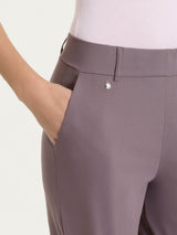 Pantalone ampio con tasche e risvolto in Super Fresh Marroni Donna - Ragno