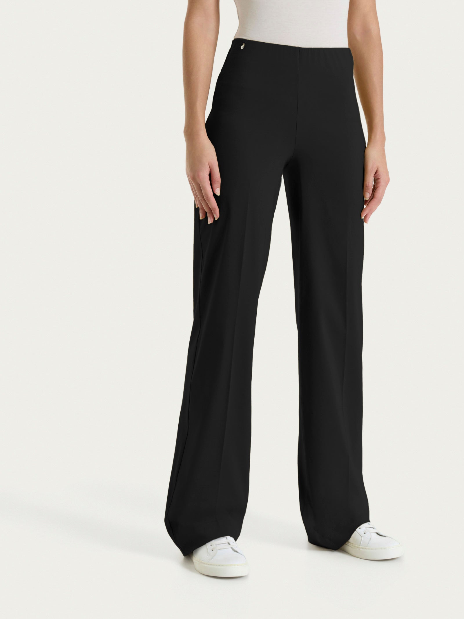 Pantalón ancho negro Super Fresh para mujer - Ragno