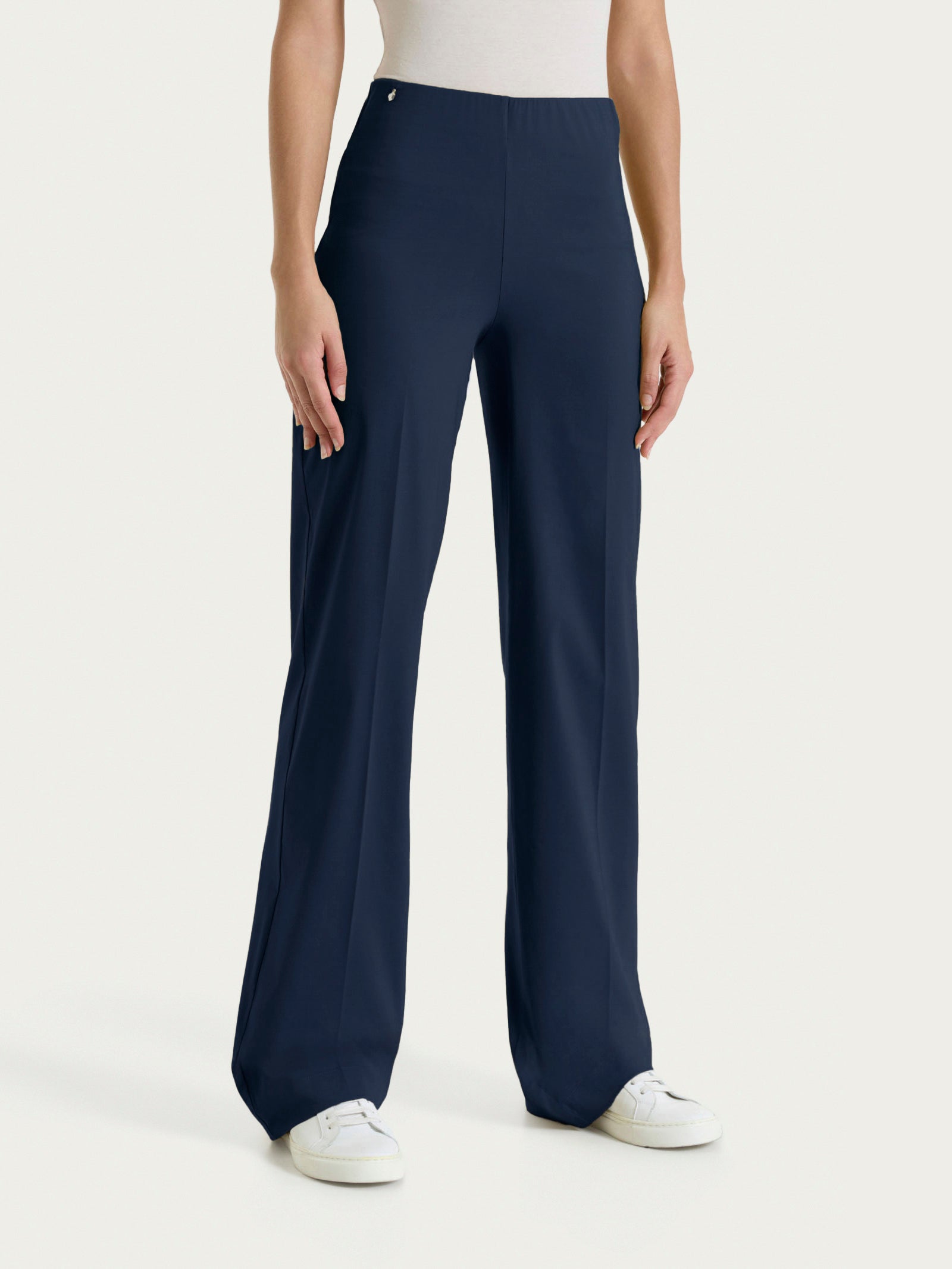 Pantalone ampio in Super Fresh Blu Donna - Ragno