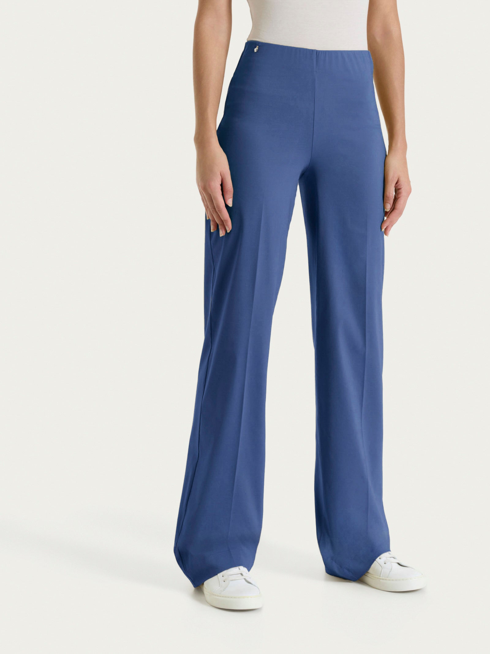 Pantalone ampio in Super Fresh Blu Donna - Ragno