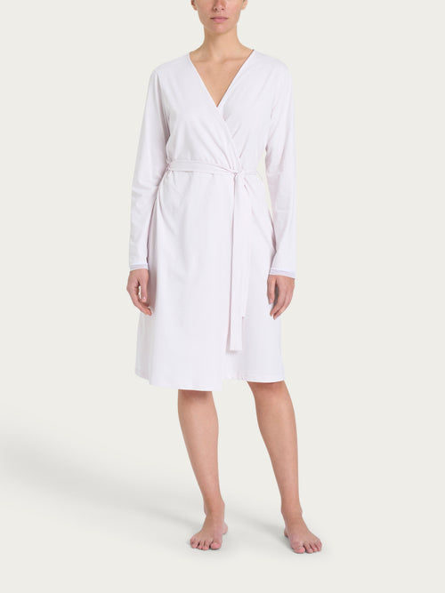 Vestaglia a manica lunga con fascetta in Jersey di Cotone Orchid Tint