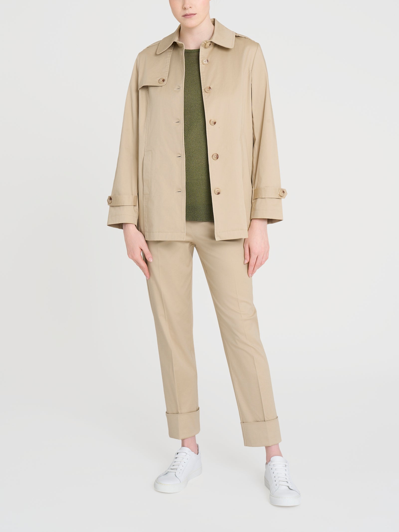 Trench in Satin Power WR Marroni Donna - Ragno