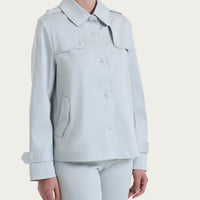 Trench corto in Satin Power WR Grigi Donna - Ragno