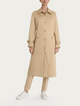 Trench lungo in Satin Power WR Marroni Donna - Ragno