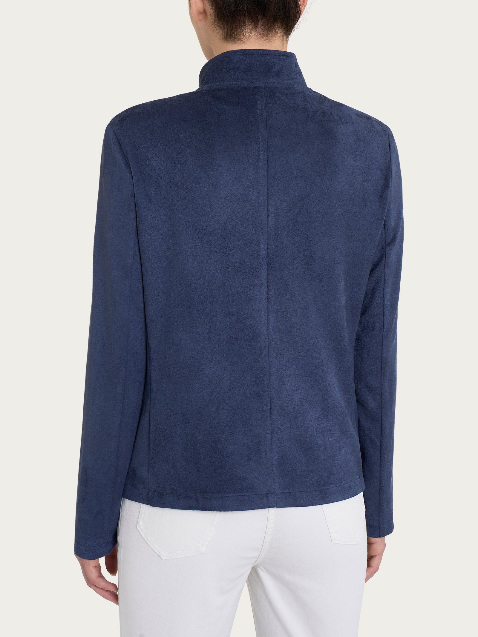 Blazer corto in Eco Suede Blu Donna - Ragno