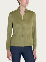 Blazer corto in Eco Suede Verdi Donna - Ragno