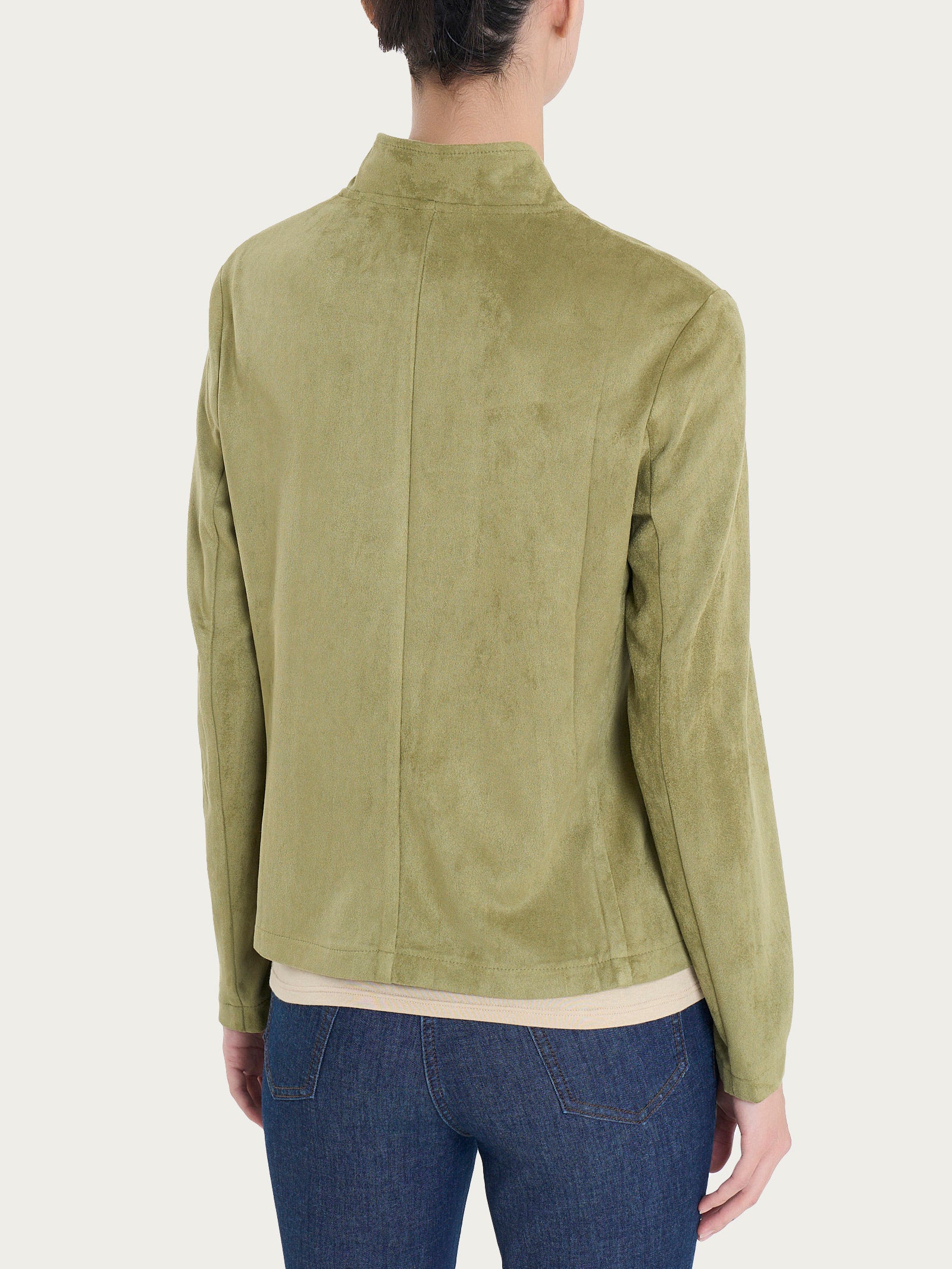 Blazer corto in Eco Suede Verdi Donna - Ragno