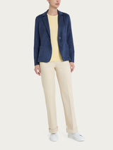 Blazer con due bottoni in Eco Suede Blu Donna - Ragno