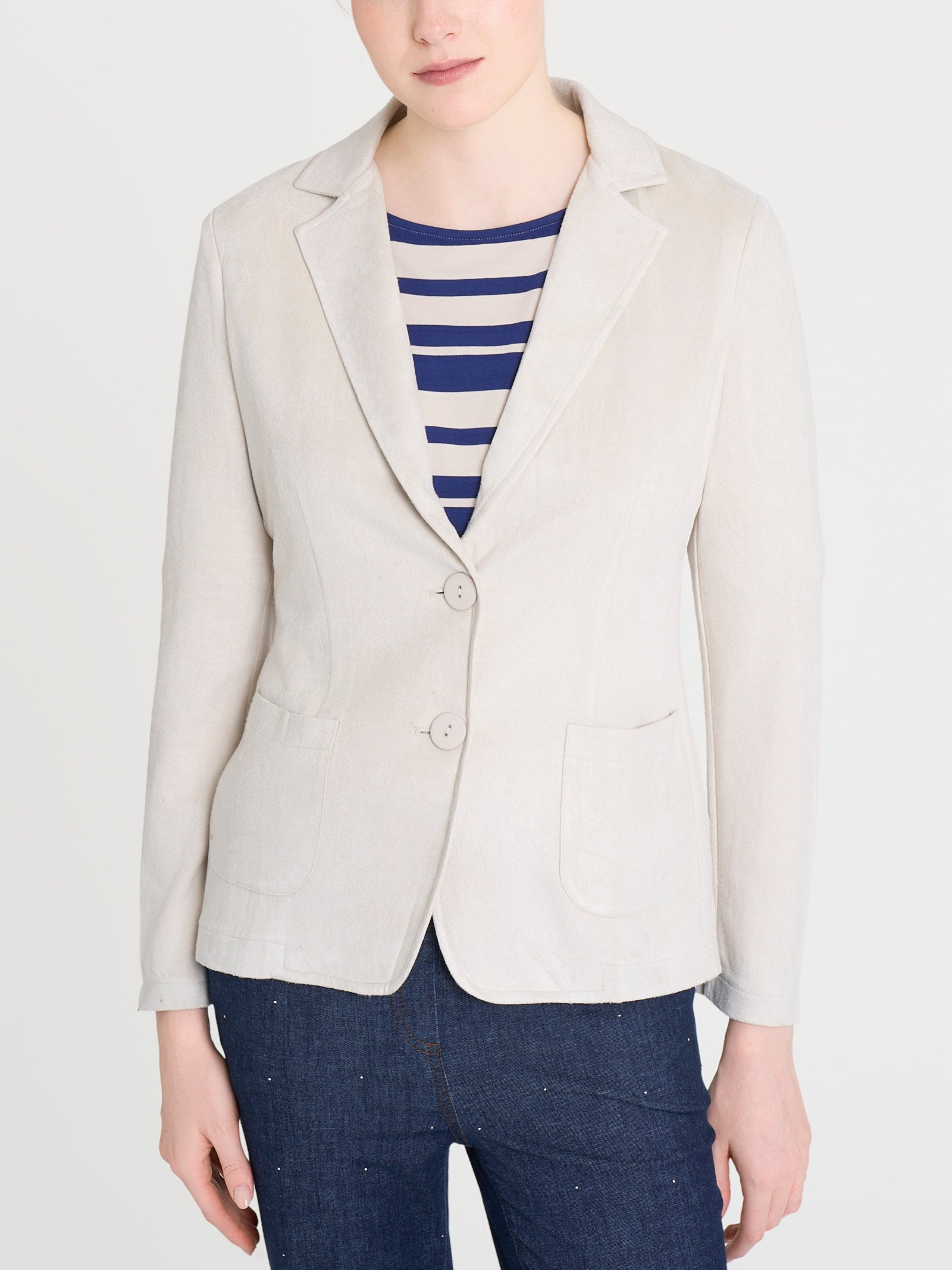 Blazer con due bottoni in Eco Suede Bianchi Donna - Ragno