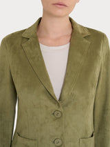 Blazer con due bottoni in Eco Suede Verdi Donna - Ragno