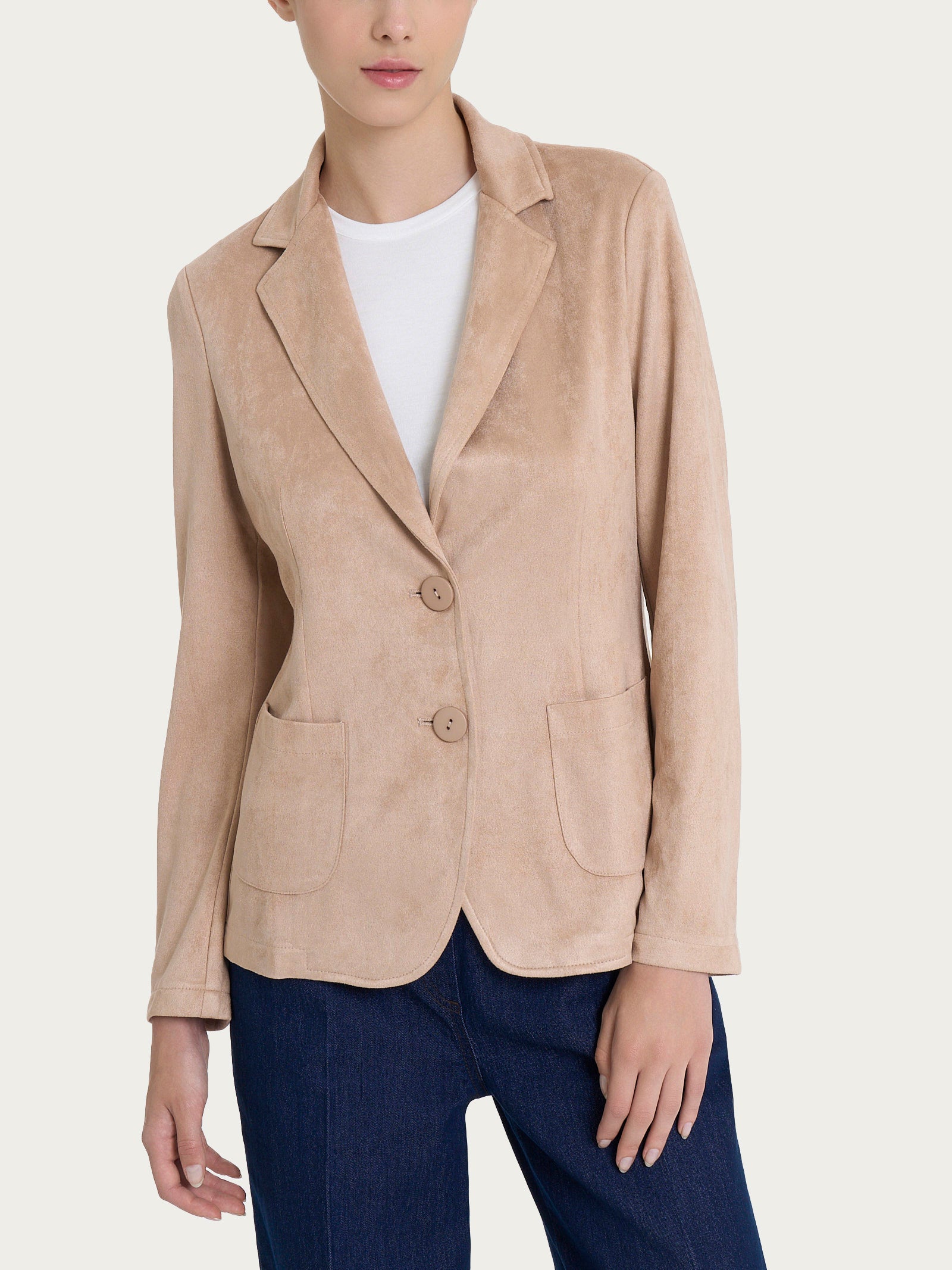 Blazer con due bottoni in Eco Suede Marroni Donna - Ragno