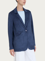 Blazer over destrutturato in Eco Suede Blu Donna - Ragno