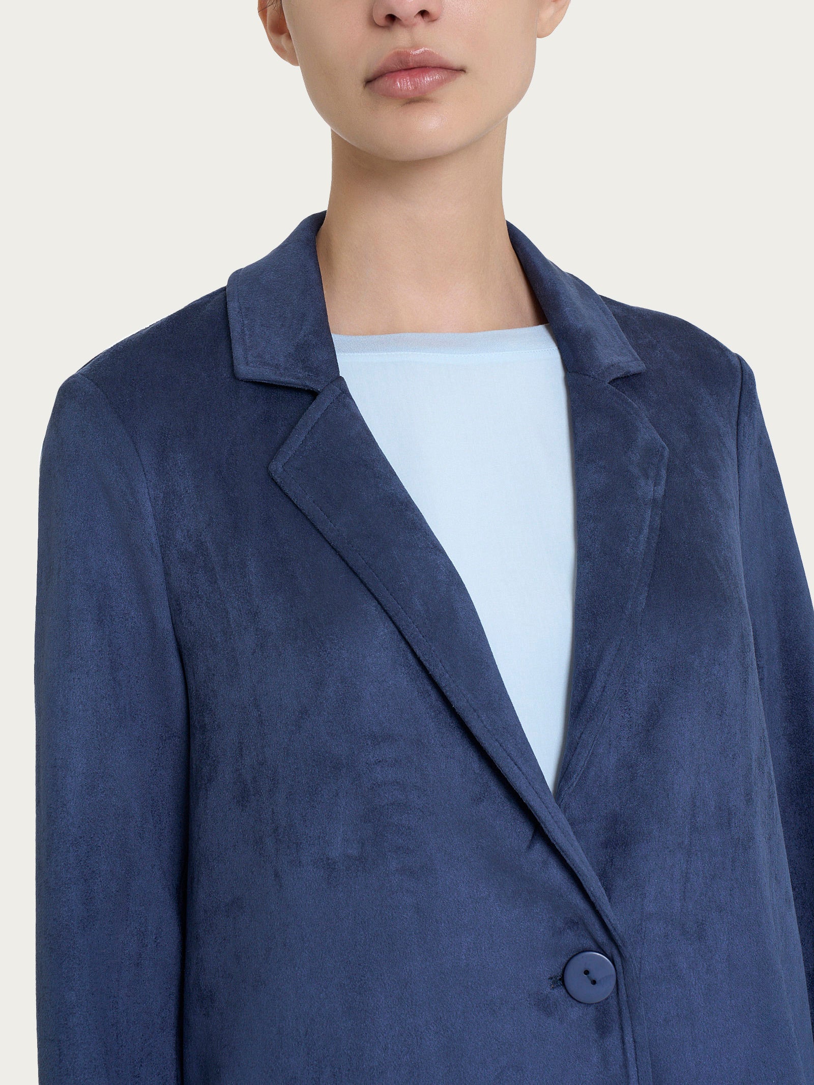 Blazer over destrutturato in Eco Suede Blu Donna - Ragno