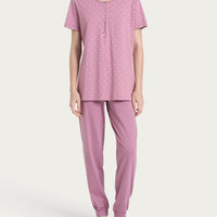 Pigiama trittico in Jersey di cotone Rosa Donna - Ragno