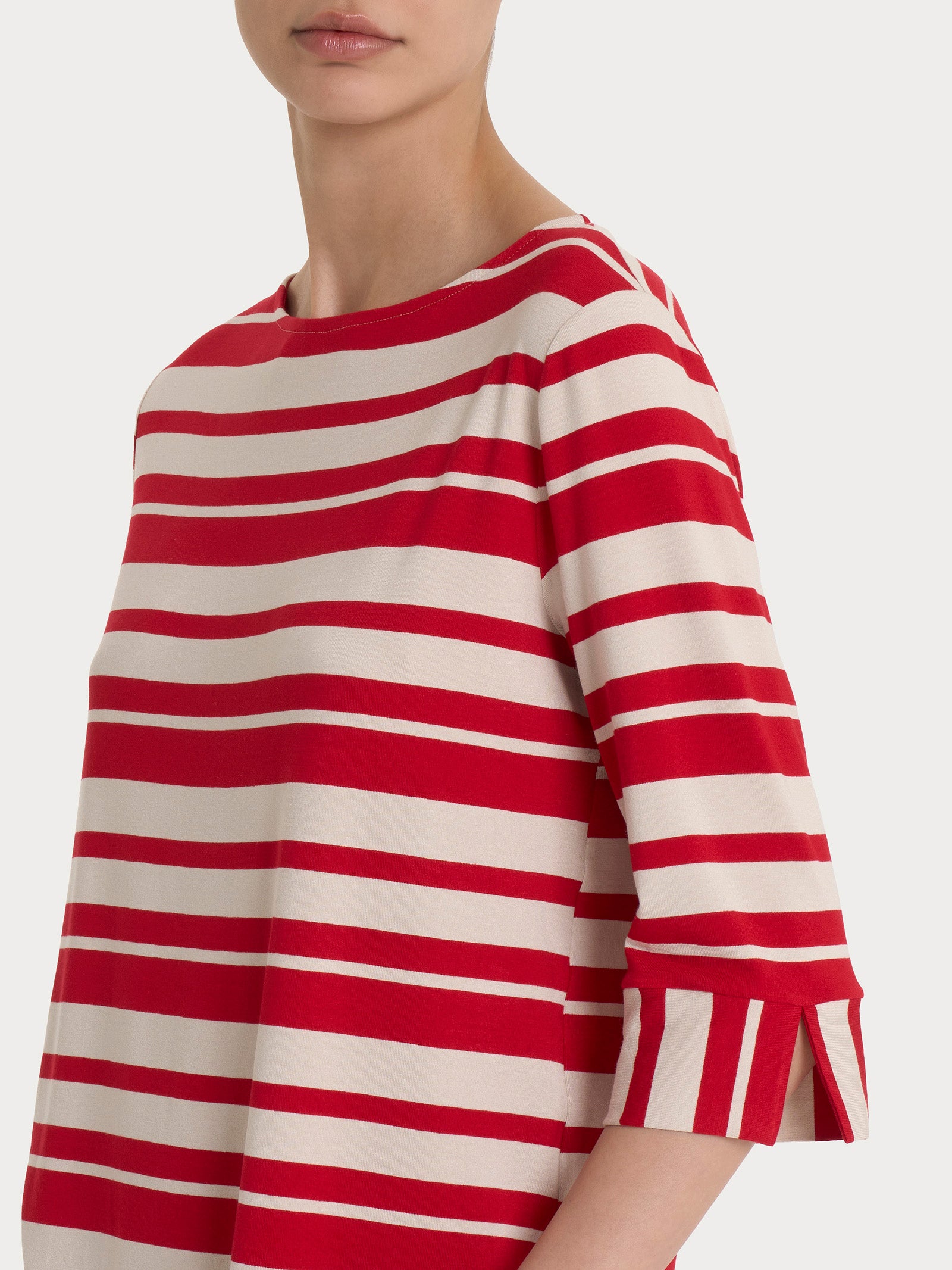 Maglietta a stripes alternate in Viscosa Summer  Rossi Donna - Ragno