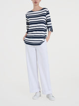 Maglietta a stripes alternate in Viscosa Summer  Blu Donna - Ragno