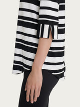 Maglietta a stripes alternate in Viscosa Summer  Neri Donna - Ragno