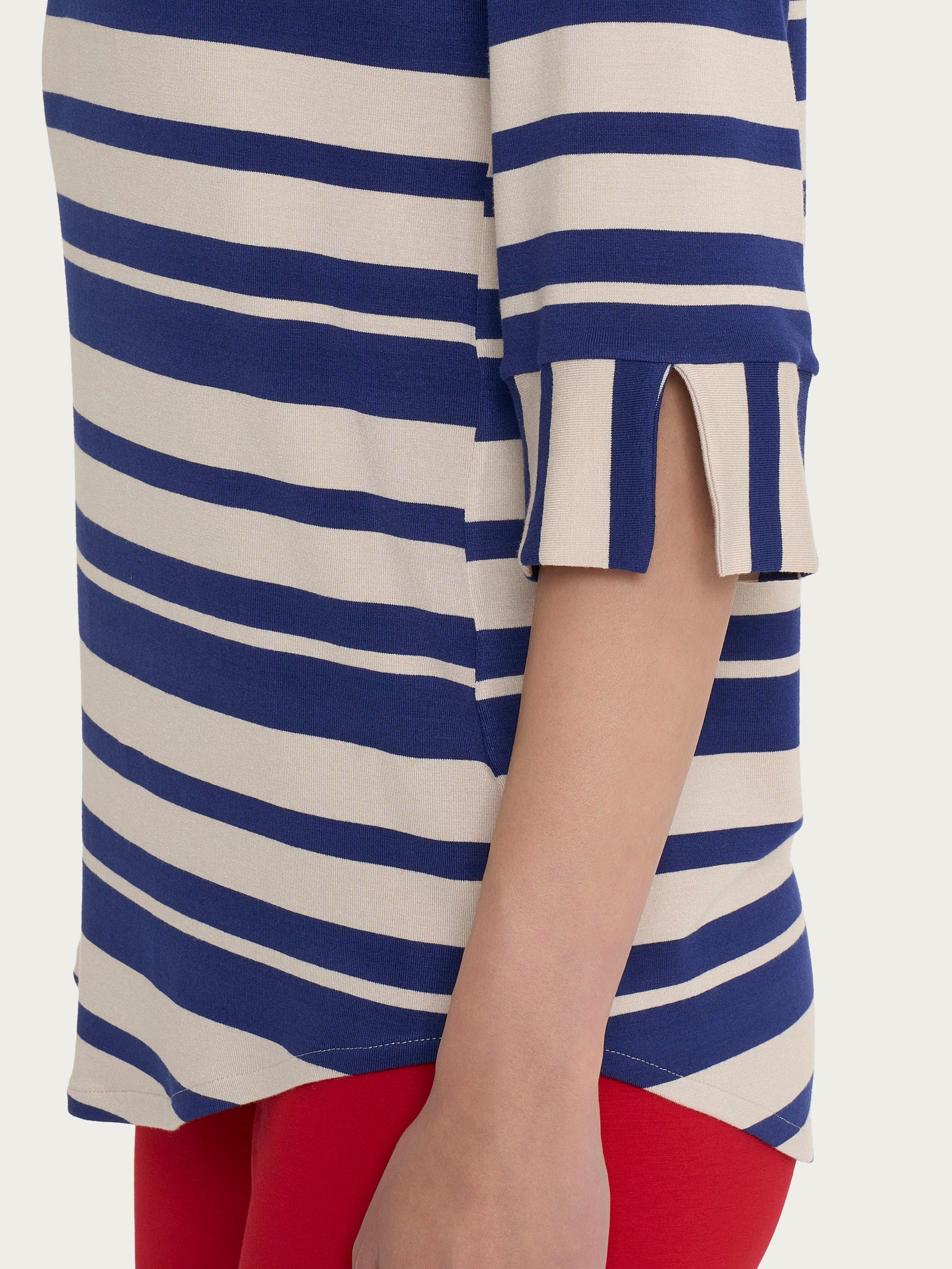 Maglietta a stripes alternate in Viscosa Summer  Blu Donna - Ragno