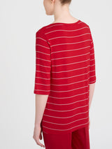 Maglietta soft con stripes spaziate in Viscosa Summer  Rossi Donna - Ragno