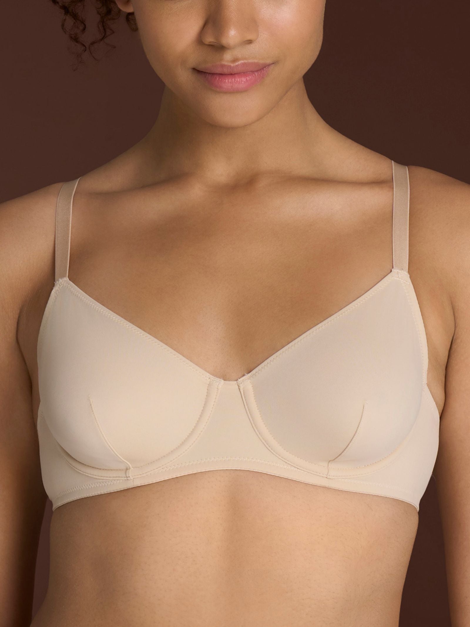 beYOUtiful - Reggiseno con ferretto in Microfibra Compact Marroni Donna - Ragno