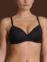 beYOUtiful - Reggiseno balconette imbottito in Microfibra Compact Neri Donna - Ragno