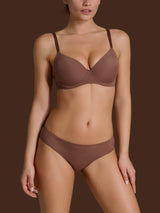 beYOUtiful - Reggiseno balconette imbottito in Microfibra Compact Marroni Donna - Ragno