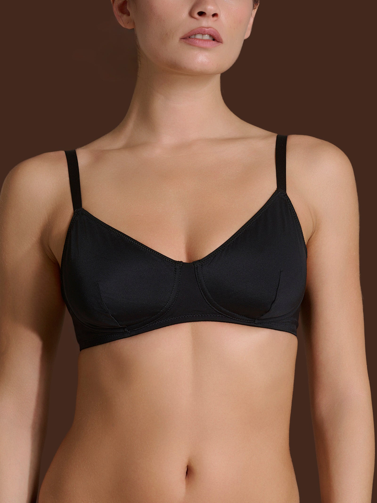 beYOUtiful - Reggiseno senza ferretto in Microfibra Compact Neri Donna - Ragno