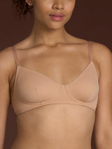beYOUtiful - Reggiseno senza ferretto in Microfibra Compact Marroni Donna - Ragno