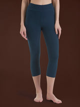 beYOUtiful Homewear – Leggings a pinocchietto in cotone elasticizzato  Blu Donna - Ragno