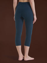beYOUtiful Homewear – Leggings a pinocchietto in cotone elasticizzato  Blu Donna - Ragno