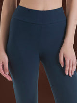 beYOUtiful Homewear – Leggings a pinocchietto in cotone elasticizzato  Blu Donna - Ragno