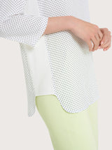 Maglia girocollo con dots in misto viscosa Bianchi Donna - Ragno