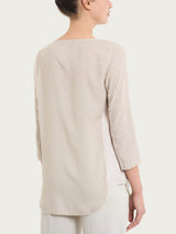 Maglia girocollo con dots in misto viscosa Bianchi Donna - Ragno