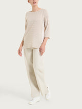 Maglia girocollo con dots in misto viscosa Bianchi Donna - Ragno