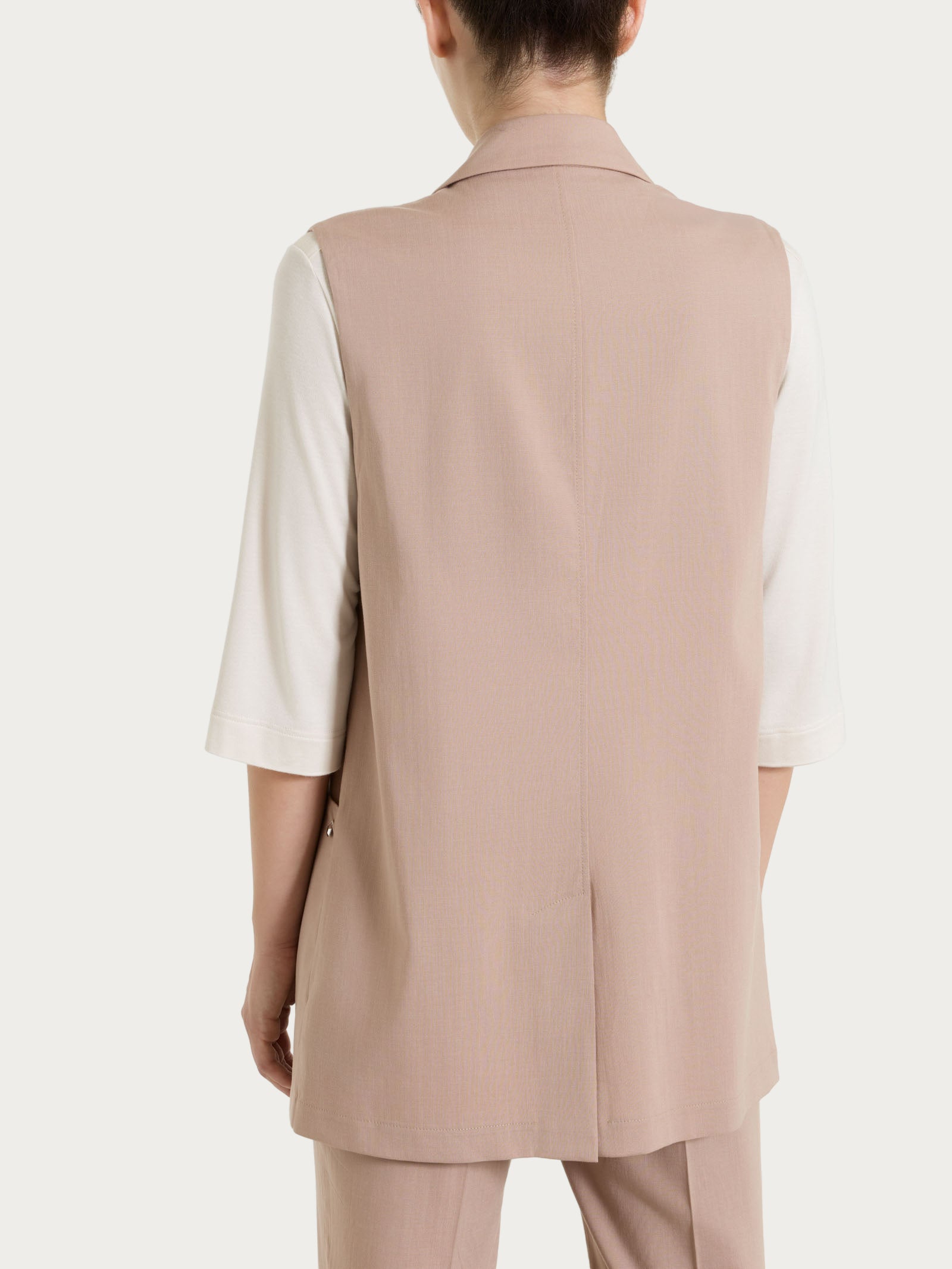 Gilet lungo in Super Natural Marroni Donna - Ragno