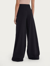 Pantalone palazzo con tasche e pinces in Super Natural Neri Donna - Ragno