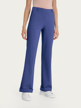 Pantalone dritto con tasche in Super Natural Blu Donna - Ragno