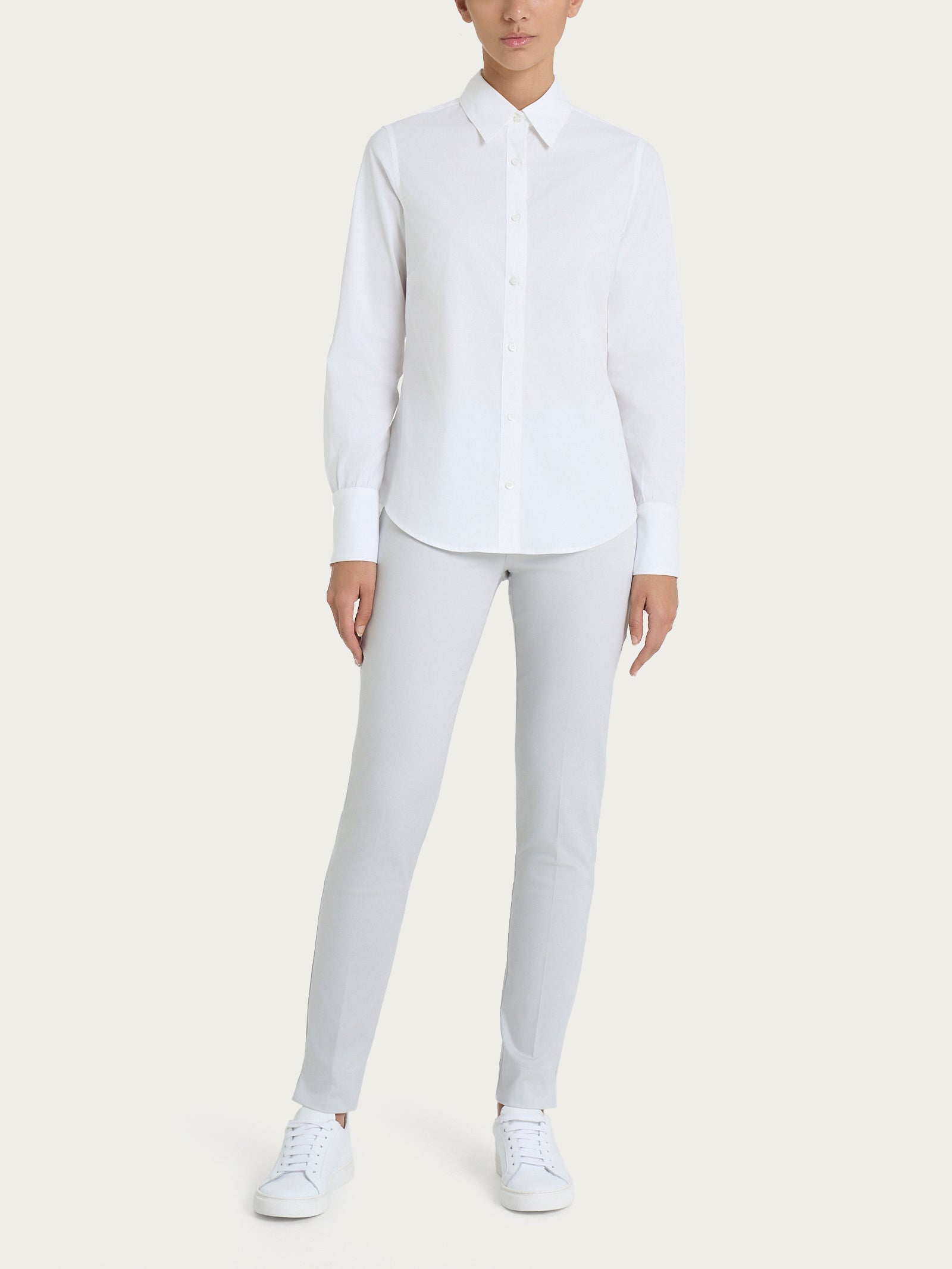 Camicia classica in Popeline Bianco – Ragno - Main Image