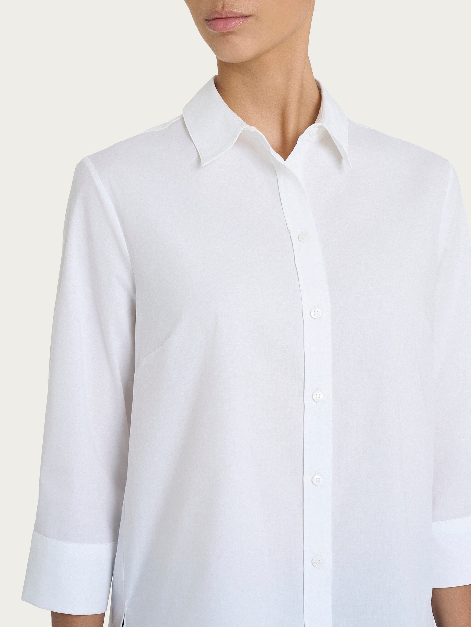 Camicia con manica 3/4 in Popeline Bianchi Donna - Ragno