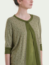 Cardigan corto con cubi in Viscosa Summer Verdi Donna - Ragno