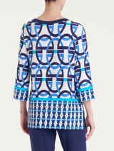 Maglietta con cerchi in Viscosa Summer  Azzurri Donna - Ragno