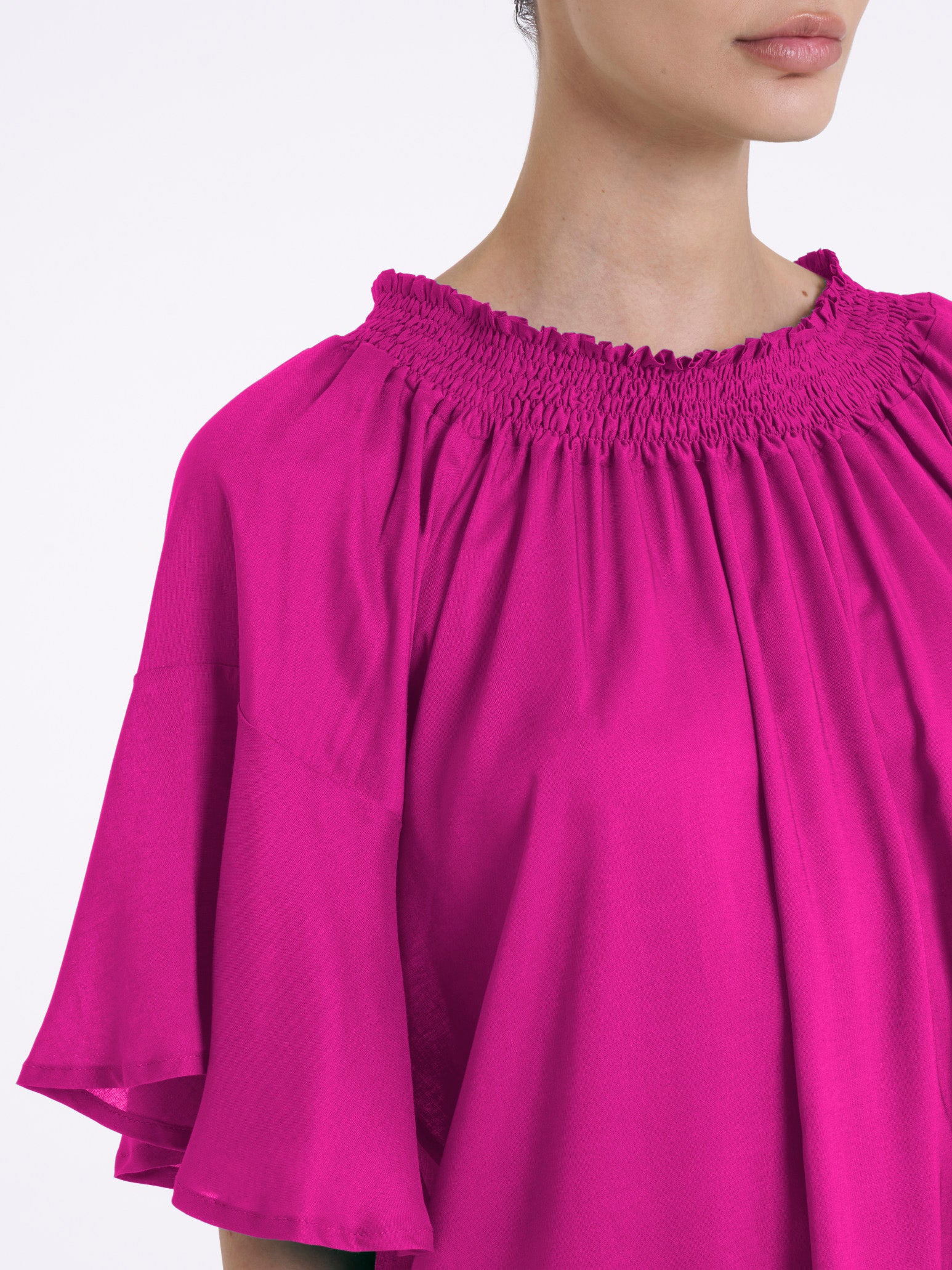 Maglietta arricciata in EcoSeta Rosa Donna - Ragno