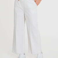 Jeans sfrangiato ampio alla caviglia in Light denim  Bianchi Donna - Ragno