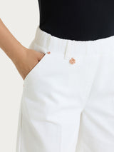 Jeans sfrangiato ampio alla caviglia in Light denim  Bianchi Donna - Ragno