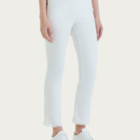 Jeans sfrangiato dritto con tasche in Light denim  Bianchi Donna - Ragno