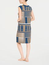 Abito smanicato con geometric pattern in Viscosa Summer Marroni Donna - Ragno