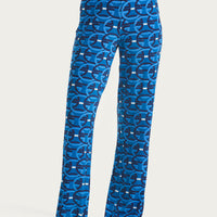 Pantalone ampio con geometric pattern in Ecoseta Blu Donna - Ragno